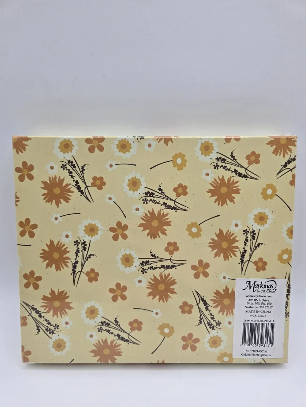 NEW C.R. Gibson Markings Playing Card Part Set Yellow Orange Retro Floral Print